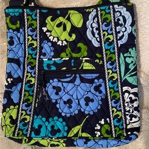 Vera Bradley Disney “Where’s Mickey” Blue and Green Floral Crossbody Bag
